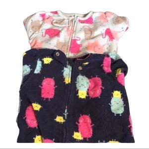 carters pajamas 12 months 2 pairs